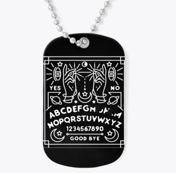 Ouija Print Dog Tag